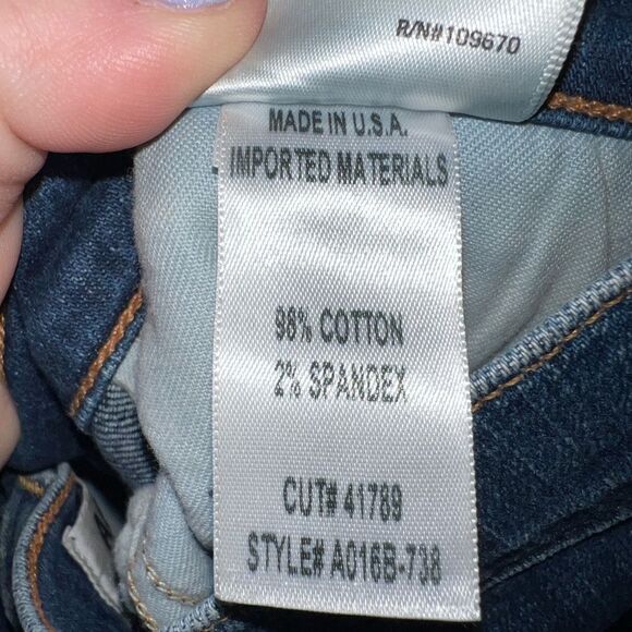 Agolde Premium Denim Distressed Skinny Leg Denim Jeans Size 26 - Picture 8 of 8